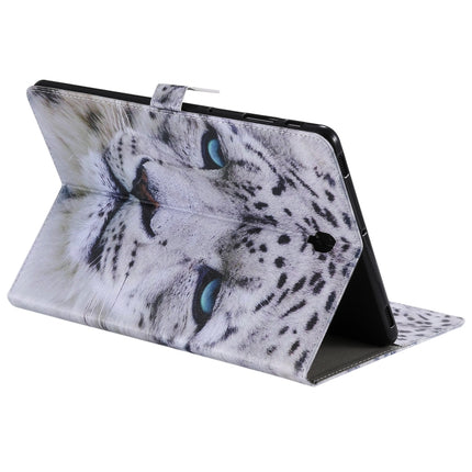 For Galaxy Tab S4 10.5 T830 / T835 Colored Drawing Pattern Horizontal Flip PU Leather Case with Holder & Card Slots & Wallet (White Panther)-garmade.com