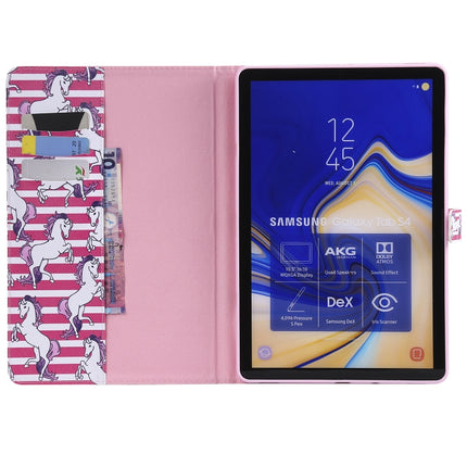 For Galaxy Tab S4 10.5 T830 / T835 Colored Drawing Pattern Horizontal Flip PU Leather Case with Holder & Card Slots & Wallet (Horse)-garmade.com