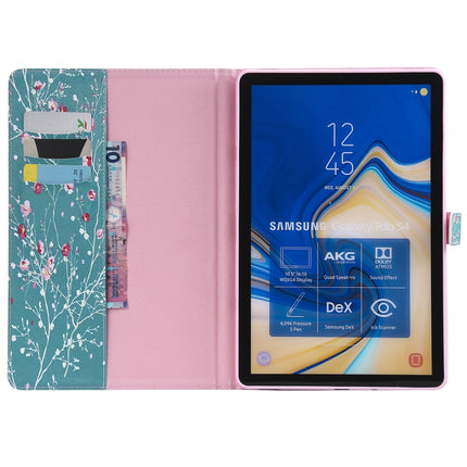 For Galaxy Tab S4 10.5 T830 / T835 Colored Drawing Pattern Horizontal Flip PU Leather Case with Holder & Card Slots & Wallet (Apricot Tree)-garmade.com