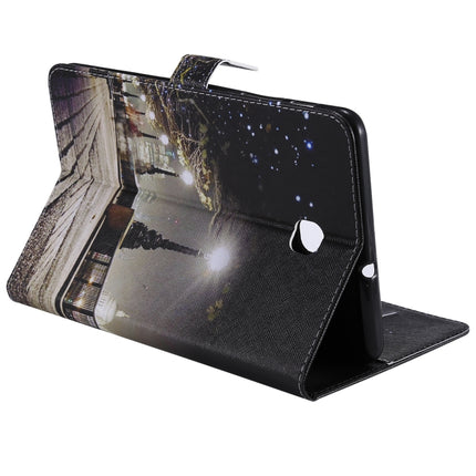 For Galaxy Tab A 8.0 (2018) T387 Colored Drawing Pattern Horizontal Flip PU Leather Case with Holder & Card Slots & Wallet(Cityscape)-garmade.com