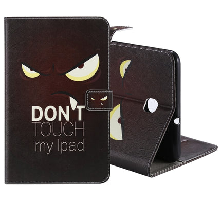 For Galaxy Tab A 8.0 (2018) T387 Colored Drawing Pattern Horizontal Flip PU Leather Case with Holder & Card Slots & Wallet(Eye)-garmade.com