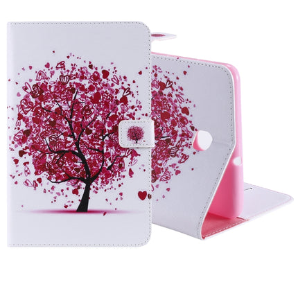 For Galaxy Tab A 8.0 (2018) T387 Colored Drawing Pattern Horizontal Flip PU Leather Case with Holder & Card Slots & Wallet(Colored Tree)-garmade.com