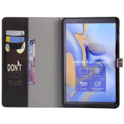 For Galaxy Tab A 10.5 T590 / T595 Colored Drawing Pattern Horizontal Flip PU Leather Case with Holder & Card Slots & Wallet(Eye)-garmade.com