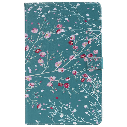 For Galaxy Tab A 10.5 T590 / T595 Colored Drawing Pattern Horizontal Flip PU Leather Case with Holder & Card Slots & Wallet(Apricot Tree)-garmade.com