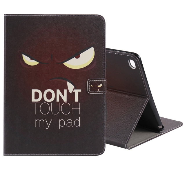 For iPad 5 & 6 Colored Drawing Pattern Horizontal Flip PU Leather Case with Holder & Card Slots & Wallet & Sleep / Wake-up Function(Eye)-garmade.com