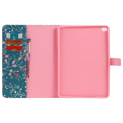 For iPad 5 & 6 Colored Drawing Pattern Horizontal Flip PU Leather Case with Holder & Card Slots & Wallet & Sleep / Wake-up Function(Apricot Tree)-garmade.com