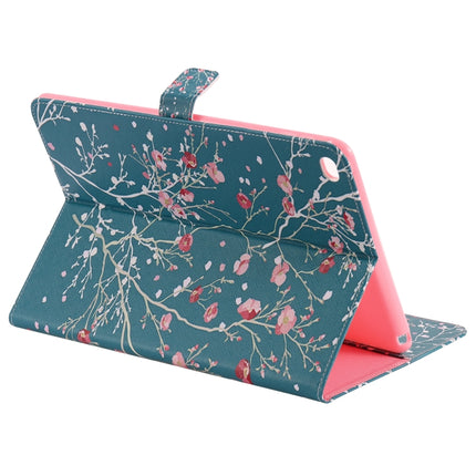 For iPad 5 & 6 Colored Drawing Pattern Horizontal Flip PU Leather Case with Holder & Card Slots & Wallet & Sleep / Wake-up Function(Apricot Tree)-garmade.com
