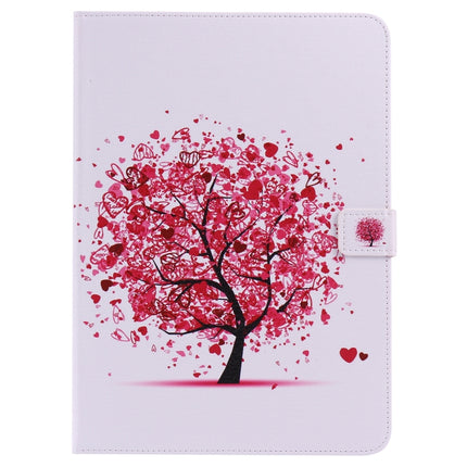 For iPad 5 & 6 Colored Drawing Pattern Horizontal Flip PU Leather Case with Holder & Card Slots & Wallet & Sleep / Wake-up Function(Colored Tree)-garmade.com
