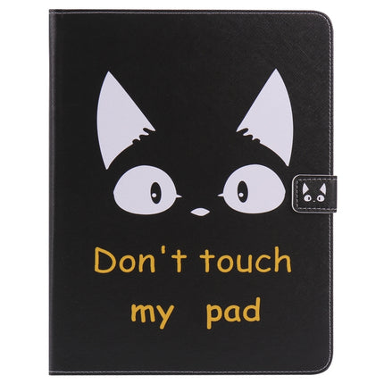 Colored Drawing Pattern Horizontal Flip PU Leather Case with Holder & Card Slots & Wallet & Sleep / Wake-up Function(Cat Ears)-garmade.com