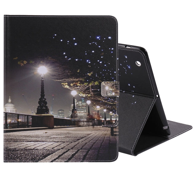 Colored Drawing Pattern Horizontal Flip PU Leather Case with Holder & Card Slots & Wallet & Sleep / Wake-up Function(Cityscape)-garmade.com