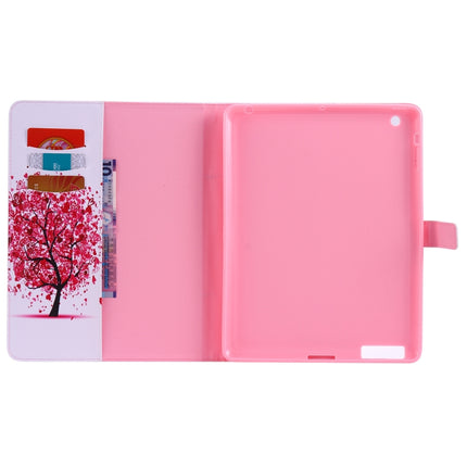 Colored Drawing Pattern Horizontal Flip PU Leather Case with Holder & Card Slots & Wallet & Sleep / Wake-up Function(Colored Tree)-garmade.com
