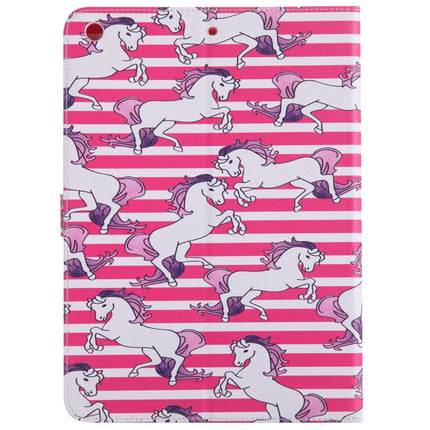 Colored Drawing Pattern Horizontal Flip PU Leather Case with Holder & Card Slots & Wallet & Sleep / Wake-up Function(Horse)-garmade.com