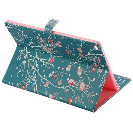 For iPad Pro 12.9 2018 Colored Drawing Pattern Horizontal Flip PU Leather Case with Holder & Card Slots & Wallet & Sleep / Wake-up Function(Apricot Tree)-garmade.com
