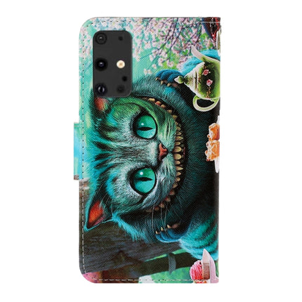 For Galaxy S20+ 3D Colored Drawing Horizontal Flip PU Leather Case with Holder & Card Slots & Wallet(Green Eyes)-garmade.com