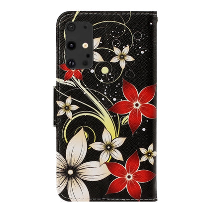 For Galaxy S20+ 3D Colored Drawing Horizontal Flip PU Leather Case with Holder & Card Slots & Wallet(Red Flower)-garmade.com