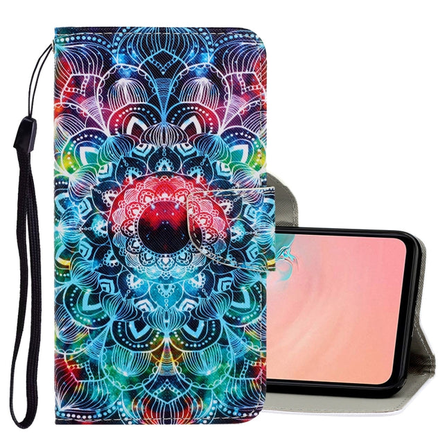 For Galaxy S20 3D Colored Drawing Horizontal Flip PU Leather Case with Holder & Card Slots & Wallet(Mandala)-garmade.com