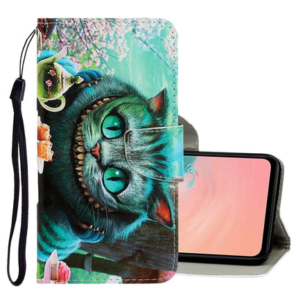 For Galaxy S20 3D Colored Drawing Horizontal Flip PU Leather Case with Holder & Card Slots & Wallet(Green Eyes)-garmade.com