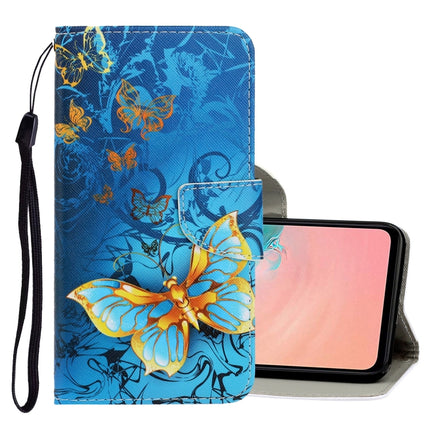 For Galaxy S20 3D Colored Drawing Horizontal Flip PU Leather Case with Holder & Card Slots & Wallet(Jade Butterfly)-garmade.com