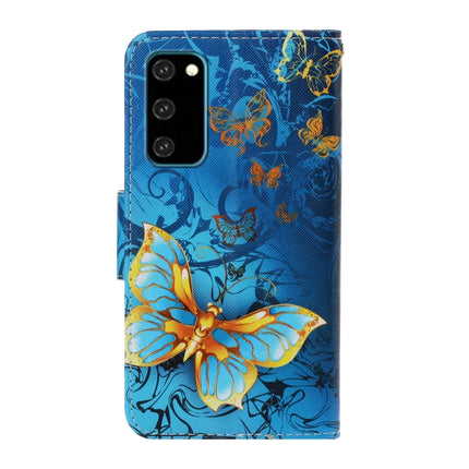 For Galaxy S20 3D Colored Drawing Horizontal Flip PU Leather Case with Holder & Card Slots & Wallet(Jade Butterfly)-garmade.com