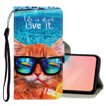 For Galaxy S20 3D Colored Drawing Horizontal Flip PU Leather Case with Holder & Card Slots & Wallet(Underwater Cat)-garmade.com