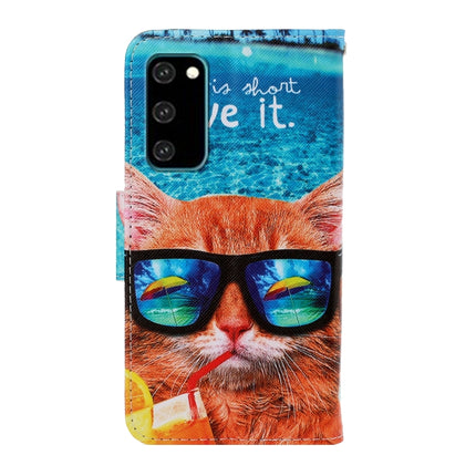 For Galaxy S20 3D Colored Drawing Horizontal Flip PU Leather Case with Holder & Card Slots & Wallet(Underwater Cat)-garmade.com