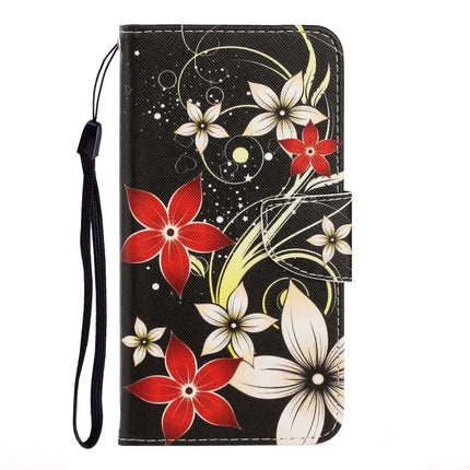 For Galaxy S20 3D Colored Drawing Horizontal Flip PU Leather Case with Holder & Card Slots & Wallet(Red Flower)-garmade.com