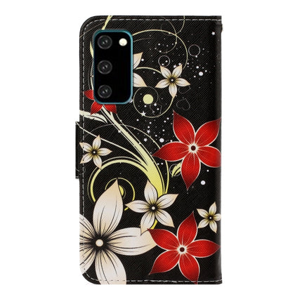 For Galaxy S20 3D Colored Drawing Horizontal Flip PU Leather Case with Holder & Card Slots & Wallet(Red Flower)-garmade.com