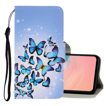 For Galaxy S20 3D Colored Drawing Horizontal Flip PU Leather Case with Holder & Card Slots & Wallet(Multiple Butterflies)-garmade.com