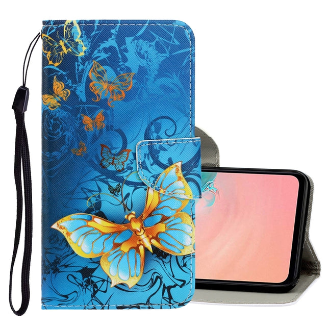 For Galaxy S20 Ultra 3D Colored Drawing Horizontal Flip PU Leather Case with Holder & Card Slots & Wallet(Jade Butterfly)-garmade.com