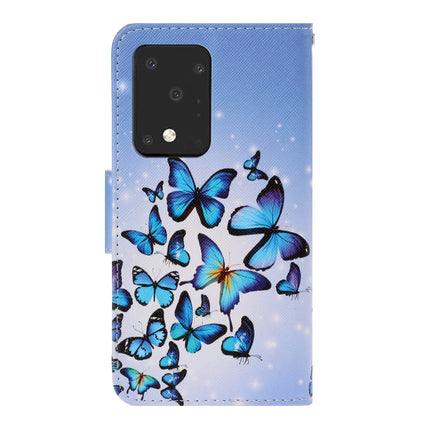 For Galaxy S20 Ultra 3D Colored Drawing Horizontal Flip PU Leather Case with Holder & Card Slots & Wallet(Multiple Butterflies)-garmade.com