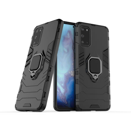 For Galaxy S20+ Shockproof PC + TPU Protective Case with Magnetic Ring Holder(Black)-garmade.com