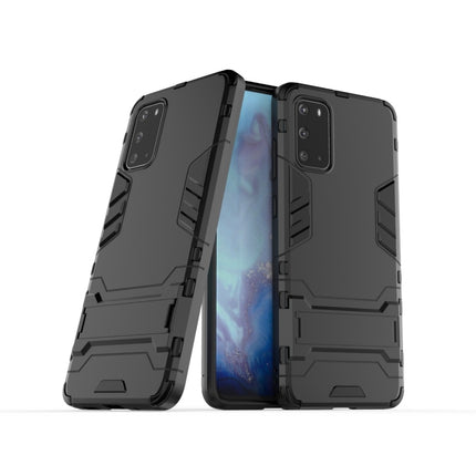 For Galaxy S20+ Shockproof PC + TPU Protective Case with Invisible Holder(Black)-garmade.com