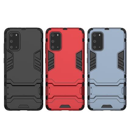 For Galaxy S20+ Shockproof PC + TPU Protective Case with Invisible Holder(Red)-garmade.com