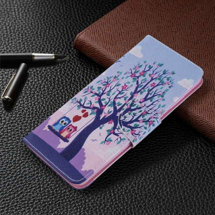 For Galaxy S20+ Colored Drawing Pattern Horizontal Flip Leather Case with Holder & Card Slots & Wallet(Tree)-garmade.com