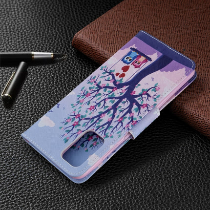 For Galaxy S20+ Colored Drawing Pattern Horizontal Flip Leather Case with Holder & Card Slots & Wallet(Tree)-garmade.com