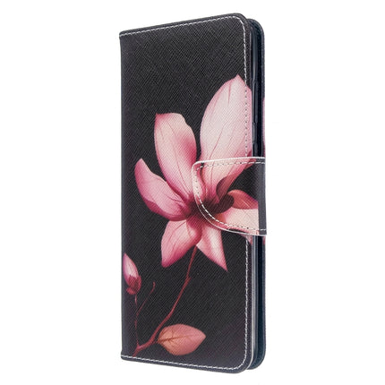 For Galaxy S20+ Colored Drawing Pattern Horizontal Flip Leather Case with Holder & Card Slots & Wallet(Lotus)-garmade.com