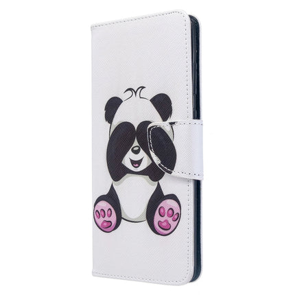 For Galaxy S20+ Colored Drawing Pattern Horizontal Flip Leather Case with Holder & Card Slots & Wallet(Panda)-garmade.com