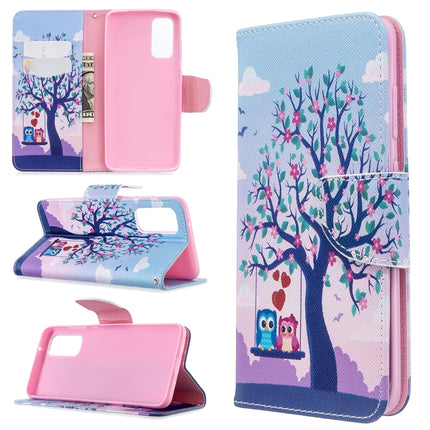 For Galaxy S20 Colored Drawing Pattern Horizontal Flip Leather Case with Holder & Card Slots & Wallet(Tree)-garmade.com