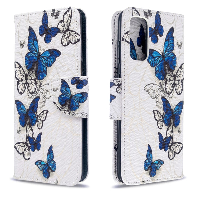 For Galaxy S20 Colored Drawing Pattern Horizontal Flip Leather Case with Holder & Card Slots & Wallet(Butterfly Swarm)-garmade.com