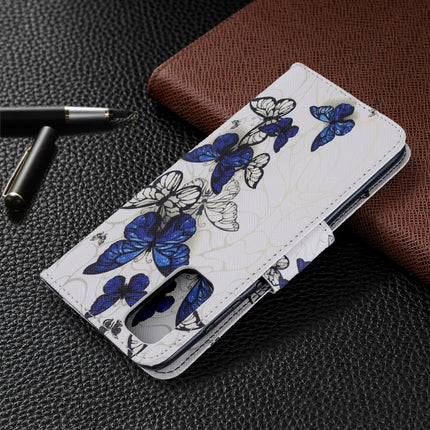 For Galaxy S20 Colored Drawing Pattern Horizontal Flip Leather Case with Holder & Card Slots & Wallet(Butterfly Swarm)-garmade.com