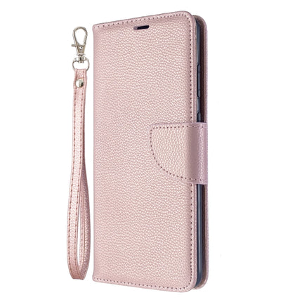 For Galaxy S20+ Litchi Texture Pure Color Horizontal Flip PU Leather Case with Holder & Card Slots & Wallet & Lanyard(Rose Gold)-garmade.com