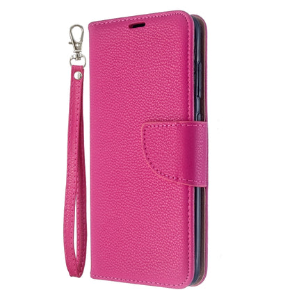 For Galaxy S20 Litchi Texture Pure Color Horizontal Flip PU Leather Case with Holder & Card Slots & Wallet & Lanyard(Rose Red)-garmade.com