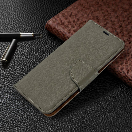 For Galaxy S20 Litchi Texture Pure Color Horizontal Flip PU Leather Case with Holder & Card Slots & Wallet & Lanyard(Grey)-garmade.com