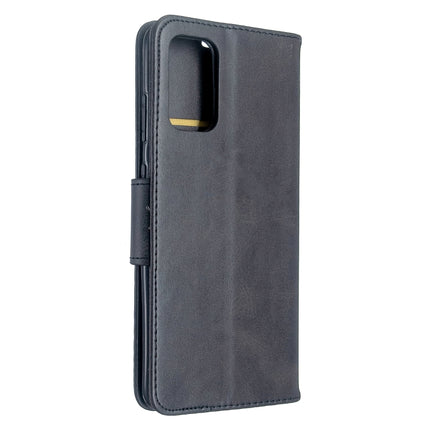 For Galaxy S20+ Retro Lambskin Texture Pure Color Horizontal Flip PU Leather Case with Holder & Card Slots & Wallet & Lanyard(Black)-garmade.com