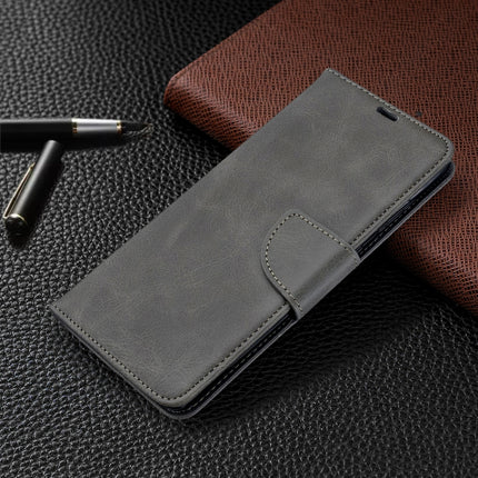 For Galaxy S20+ Retro Lambskin Texture Pure Color Horizontal Flip PU Leather Case with Holder & Card Slots & Wallet & Lanyard(Grey)-garmade.com