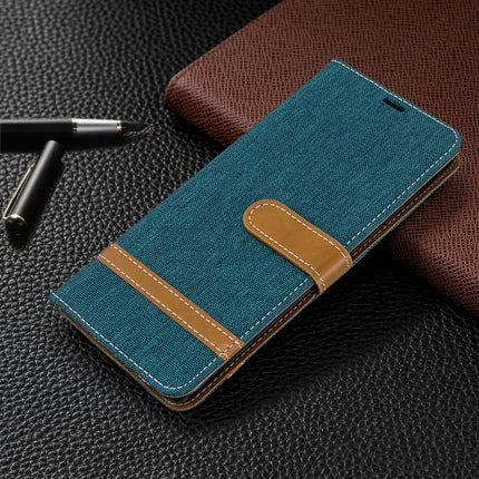 For Galaxy S20+ Color Matching Denim Texture Horizontal Flip PU Leather Case with Holder & Card Slots & Wallet & Lanyard(Green)-garmade.com