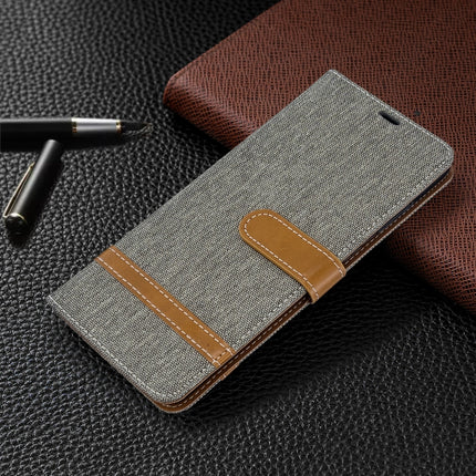 For Galaxy S20 Ultra Color Matching Denim Texture Horizontal Flip PU Leather Case with Holder & Card Slots & Wallet & Lanyard(Grey)-garmade.com