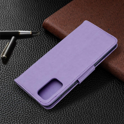 For Galaxy S20+ Embossing Two Butterflies Pattern Horizontal Flip PU Leather Case with Holder & Card Slot & Wallet & Lanyard(Purple)-garmade.com