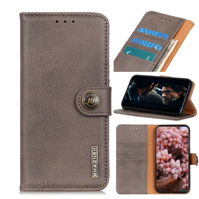 For Galaxy S20 Cowhide Texture Horizontal Flip Leather Case with Holder & Card Slots & Wallet(Khaki)-garmade.com