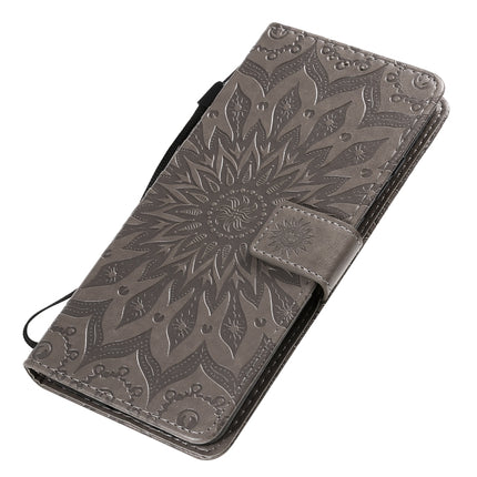 For Galaxy S20 Ultra Sun Print Horizontal Flip Protective Case with Holder & Card Slots & Wallet(Gray)-garmade.com